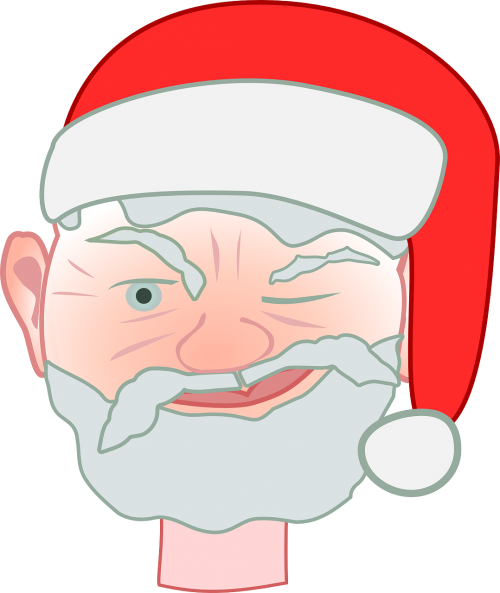 Santa,santa Claus,santa's Hat,nicholas,red Cap,funny,man - Clip Art (500x593), Png Download