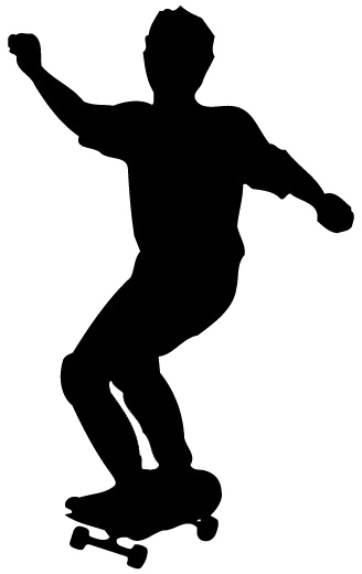 Skateboarding Vector (328x520), Png Download