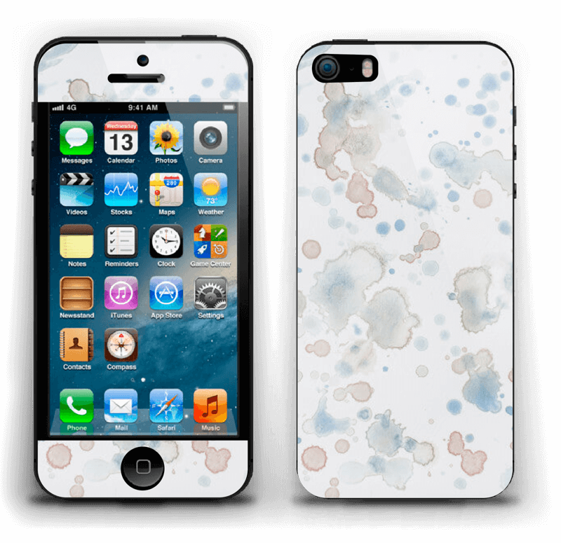 Lovely Watercolor Splash Skin For Your Laptop - Body Glove Iphone 5/5s Icon Hybrid Case - Blue / Silver (800x775), Png Download