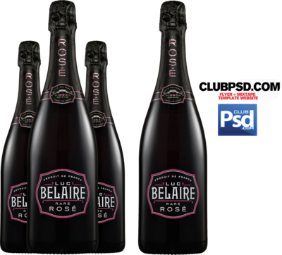 Gold Champagne Bottle Psd - Black Belaire Bottle Png (400x362), Png Download