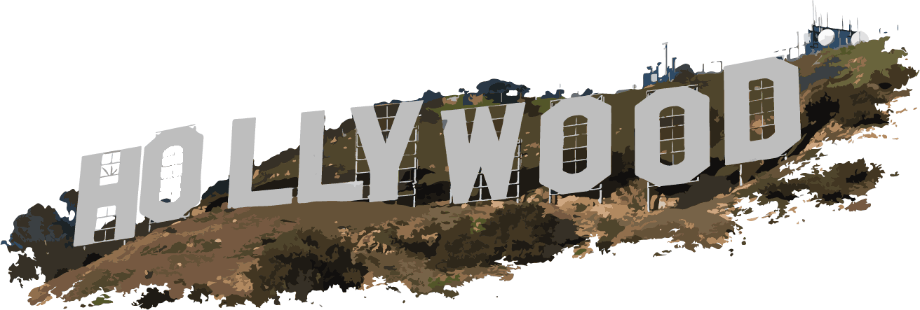 Download - Hollywood Sign (1312x443), Png Download