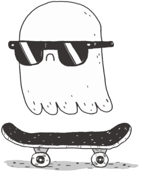 ☁ Transparents ☁ - Skateboard Drawing (500x363), Png Download