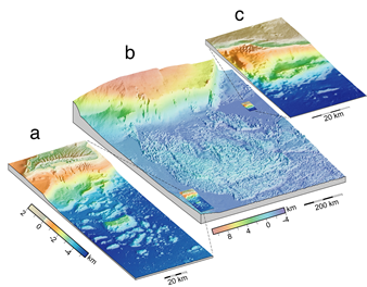 Giant Volcano Landslides On Earth And Mars - Swimming Pool (700x300), Png Download
