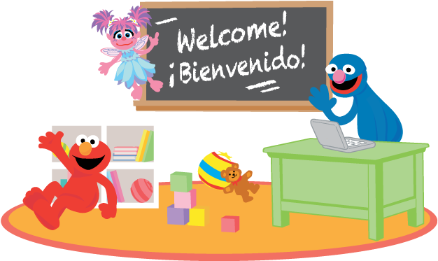 Explore Grover's Story Circle - Sesame Street School Clipart (670x399), Png Download