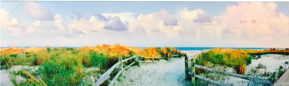 Fenced Path Panoramic Print - Printing (1000x1000), Png Download