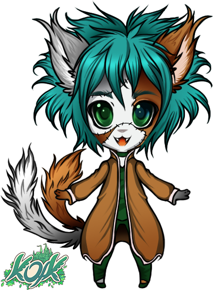 Chibi Clipart Zombie - Zombie (484x608), Png Download