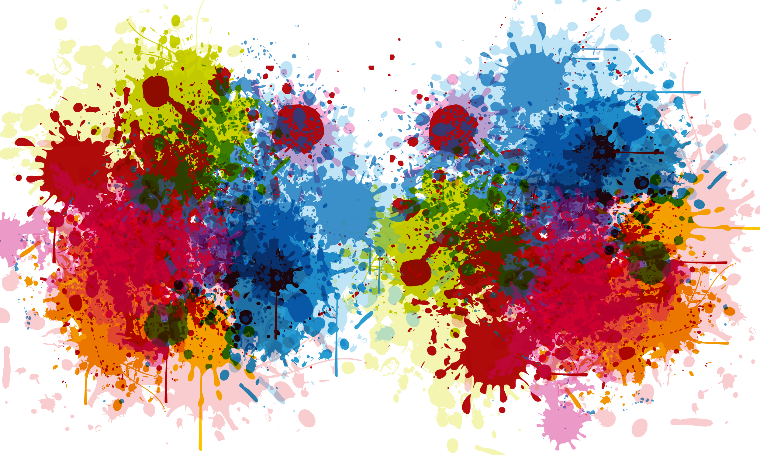 Colour Splash Vector Png (2500x1496), Png Download