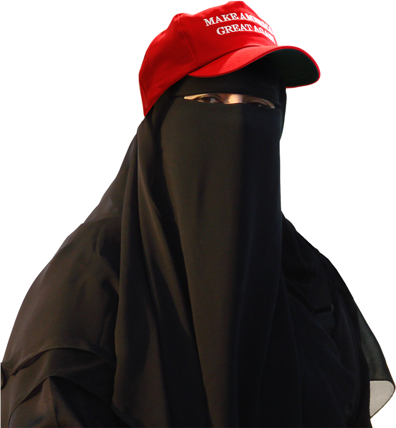 Crippled America Headgear - Make America Great Again Muslim (900x924), Png Download