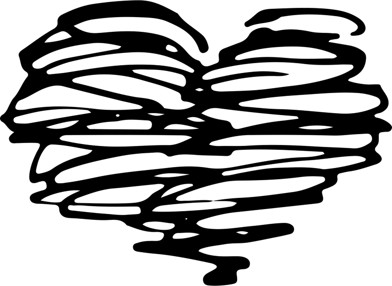 Scribble Heart Clipart - Scribble Heart Png (800x584), Png Download