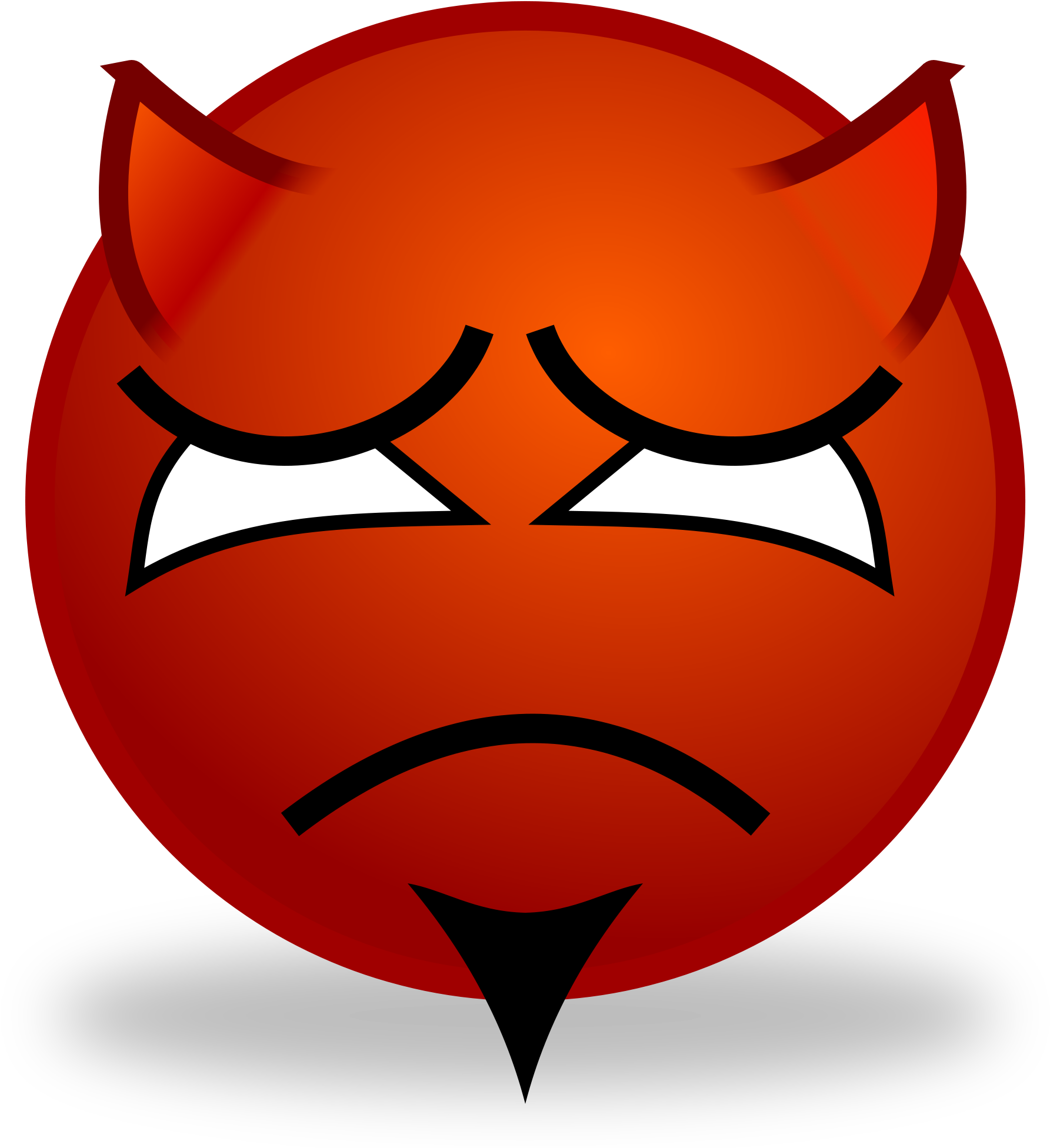 Devil Png - Sad Devil (2000x2000), Png Download