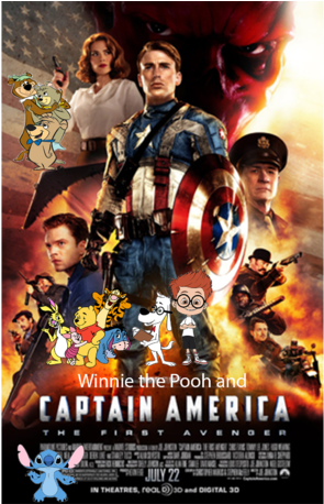 Winnie The Pooh And Captain America- The First Avenger - Marvel Cinematic Universe Theatrical Posters (640x457), Png Download