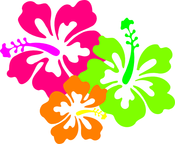 Hibiscus Candyleiscious Lei Clip Art At Vector Clip - Lei Clip Art (600x496), Png Download