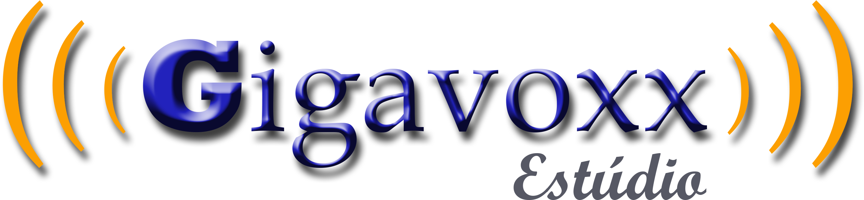 Logo Gigavoxx Original Branco - Calligraphy (3024x793), Png Download