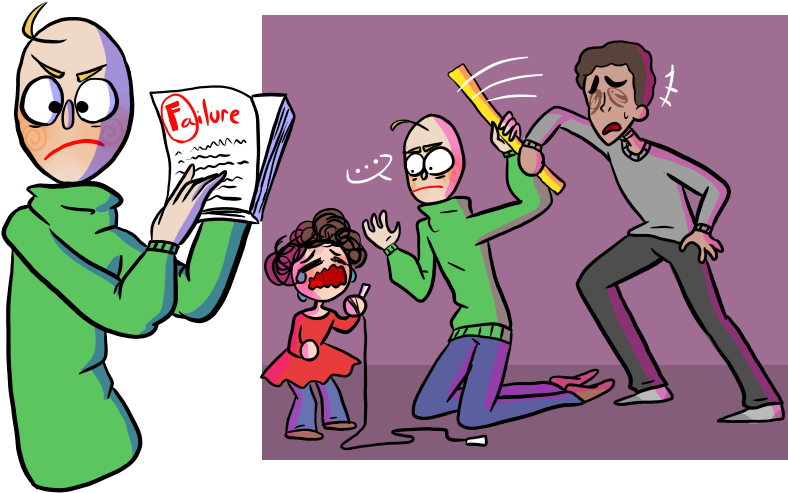 This Time I Colored It - Baldi's Basics In Education Fanart (831x524), Png Download