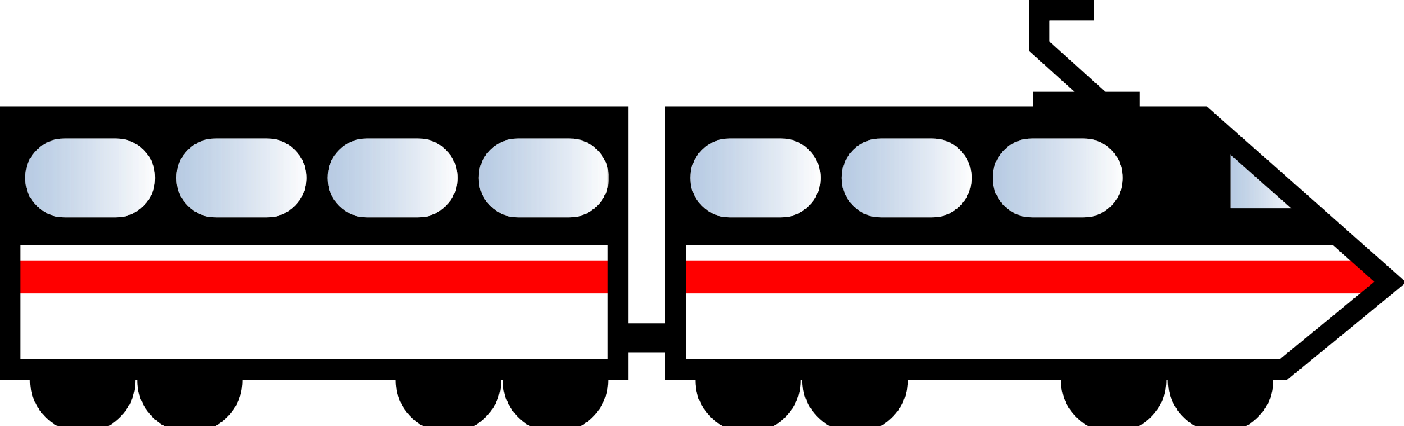 Open - Train Icon (2000x608), Png Download