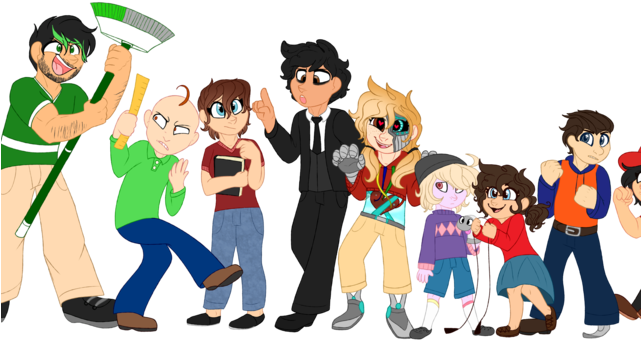 Ask Baldi And The Crew - Baldi's Basics Para Colorear (640x360), Png Download