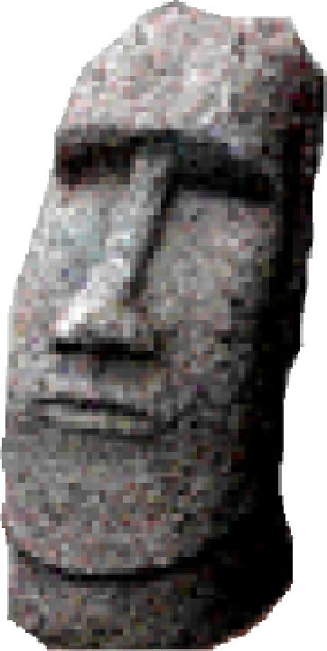 Scm701b Sculpture Statue Moai Easter Island Head Basalt - Baldi's Basics The Superintendent (362x720), Png Download