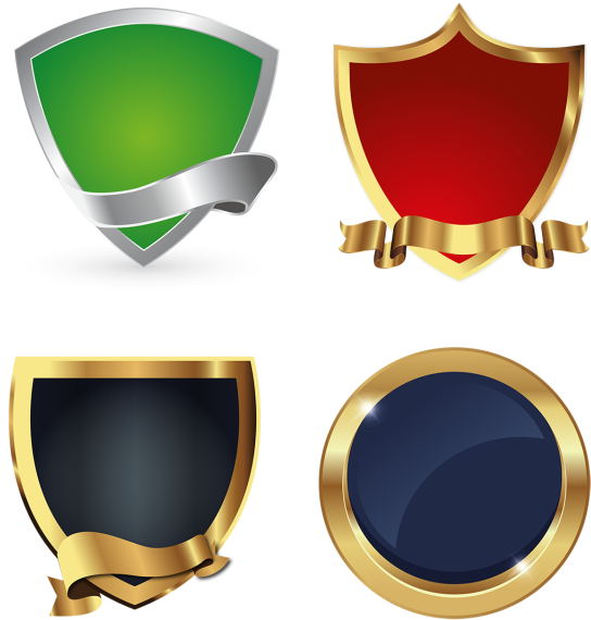 Escudos De Oro Logotipo Icono Insignias Collection - 25th Anniversary Logo Png (640x640), Png Download