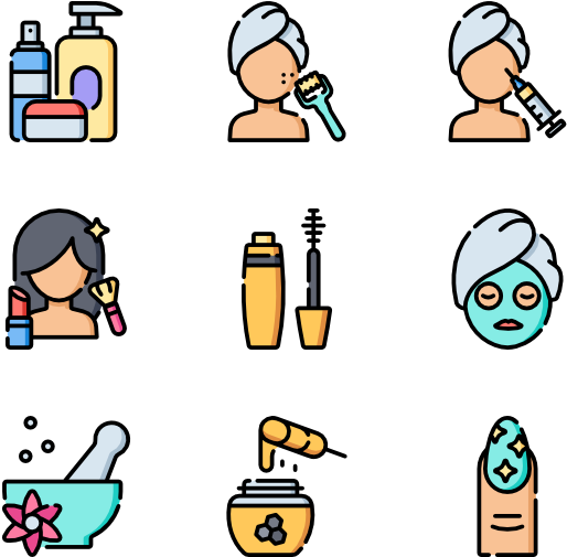 Beauty Saloon 25 Icons - Make Up Vector (600x564), Png Download