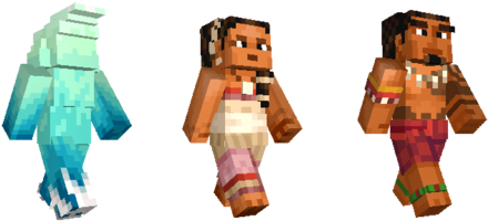 Moana Minecraft Skin Pack - Minecraft Moana Skin Pack Xbox (520x293), Png Download