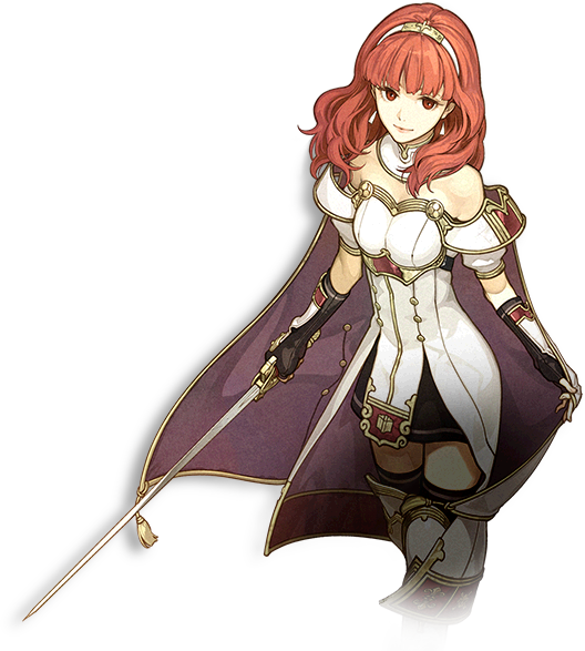 Character - Celica - Fire Emblem Echoes Celica (528x587), Png Download