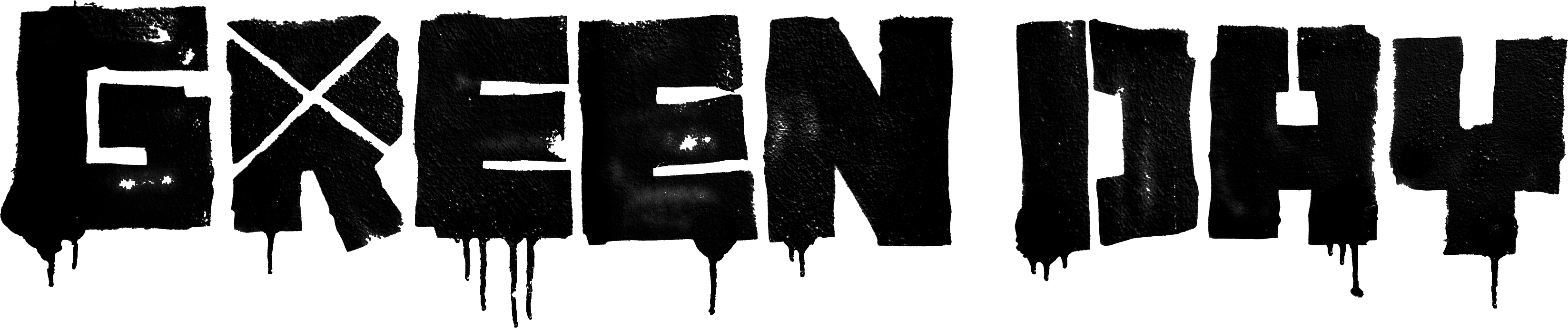 Green Day Logo - Green Day Band Logo (3295x690), Png Download