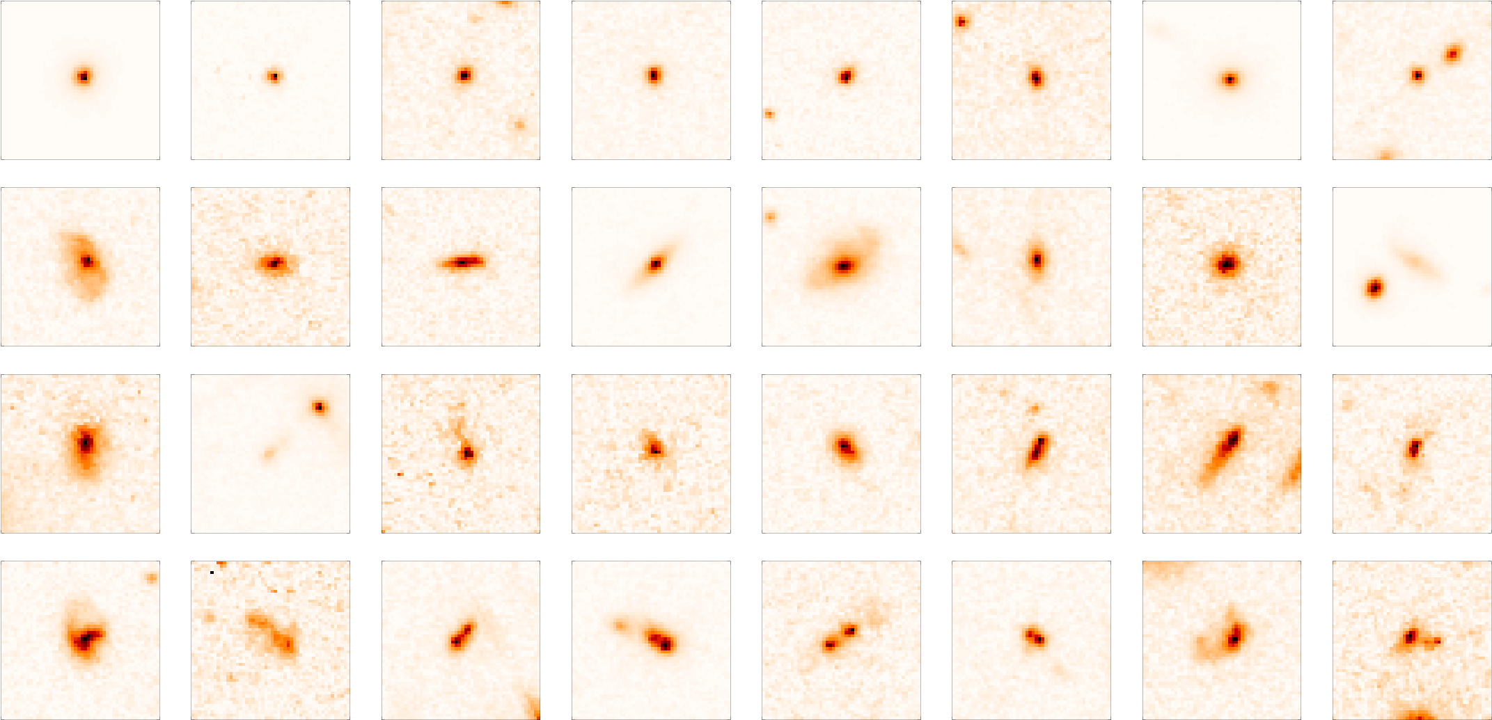 H Band Cutouts Of Visually Classified Galaxies As Bulges - Art (2267x1133), Png Download