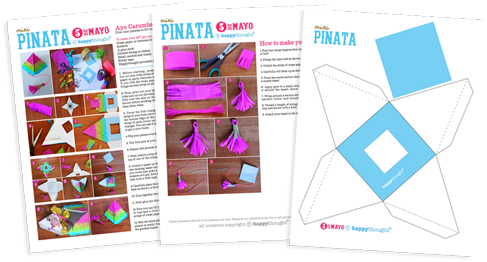 How To Make A Mini Pinata - Plantilla De Mini Piñata (560x289), Png Download