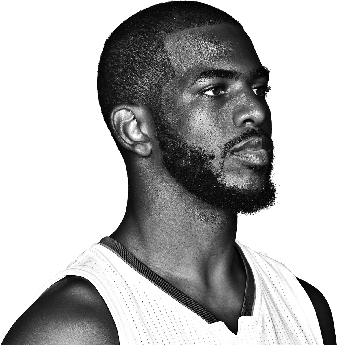 #nbavote I Want To See Chris Paul Play In The Nba All-star - Chris Paul Black And White Portrait (1200x1200), Png Download