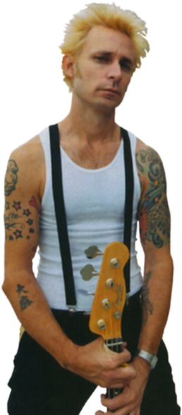 Transparent Green Day - Mike Dirnt Tattoos (357x600), Png Download