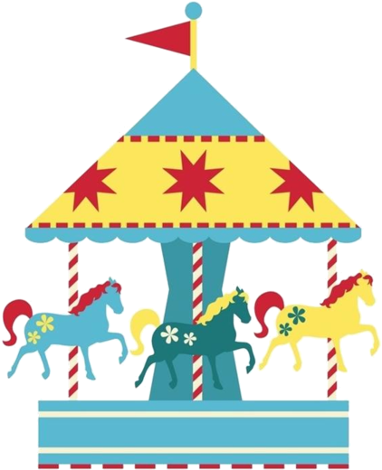 Carnival Transparent Carousel - Clip Art Carousel Transparent (500x553), Png Download