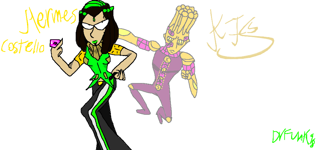 Banner Transparent Costello And Kiss By Drfunk On Deviantart - Hermes Costello Kiss (1006x477), Png Download