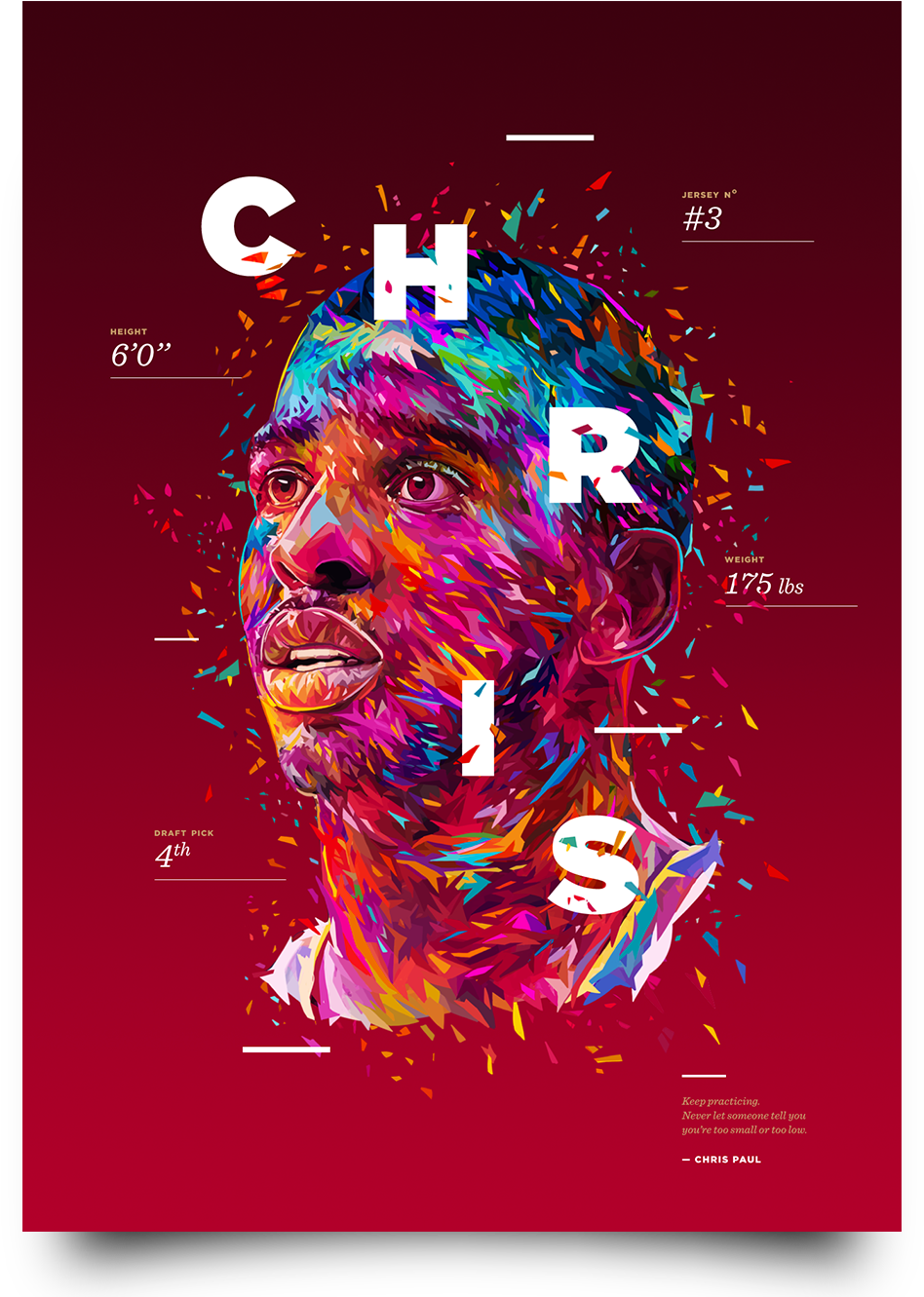 Loop Animation For The Two Nba Finals 2015 Players - Alessandro Pautasso Canvas Prints - Chris Paul (1400x1349), Png Download
