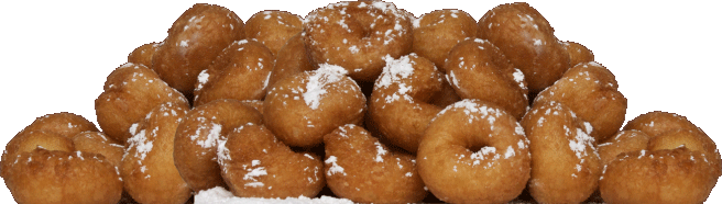 Breck Fast - Pile Of Donuts Png (656x186), Png Download