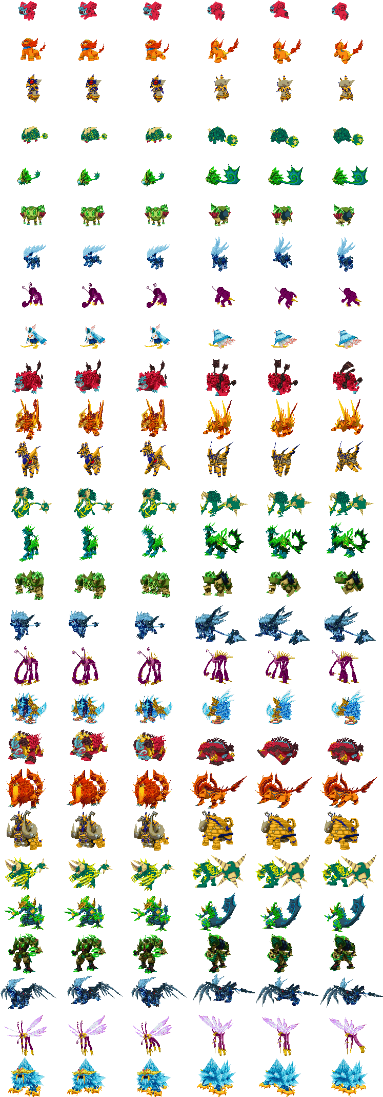 Gekitotu Ikusei Sprite Sheet - Spectrobes Sprites (750x2160), Png Download