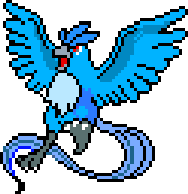 Articuno - Pixel Art (660x700), Png Download