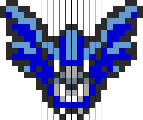 Articuno Overworld Perler Bead Pattern / Bead Sprite - Articuno Perler Bead Pattern (505x421), Png Download