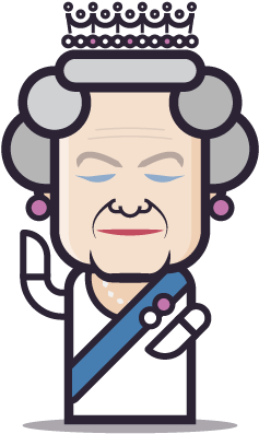Loogmoji Of Queen Elizabeth - Elizabeth Ii (500x500), Png Download