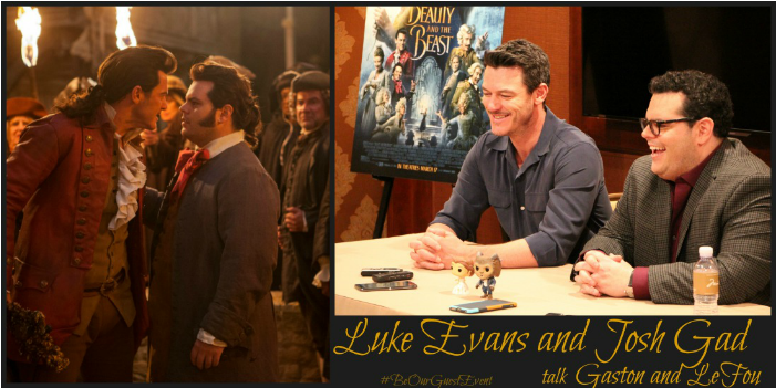 Luke Evans And Josh Gad Talk Gaston And Lefou - Event (1100x550), Png Download