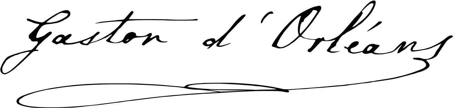 Signature Of Prince Gaston, Count Of Eu, Husband Of - João Ghelfi (1500x400), Png Download