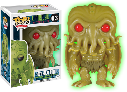 Cthulhu Glow In The Dark With Red Eyes Pop Vinyl Figure - Cthulhu Funko Pop (481x349), Png Download
