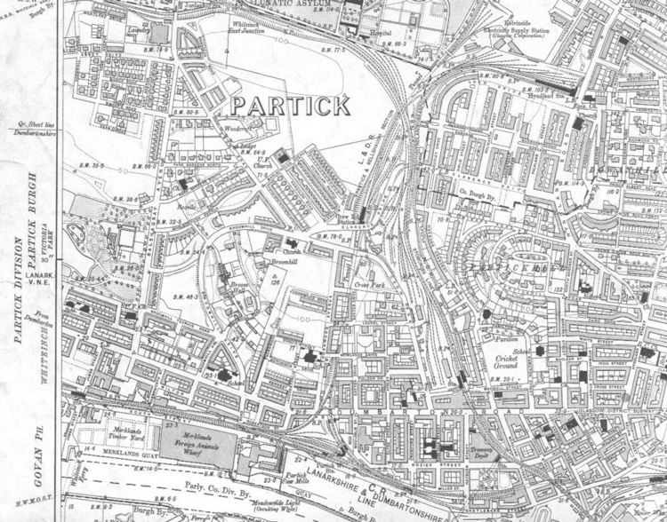 Old Glasgow Railway Map Clip Transparent Library Railway Tunnels Of Glasgow - Old Map Of Hyndland |  Full Size Png Download | Seekpng