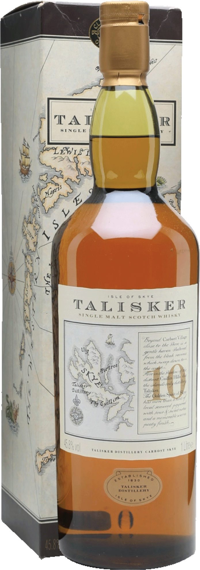 Talisker, 10 Year Old Single Malt Scotch Whisky, Old - Talisker Distillery (800x2000), Png Download