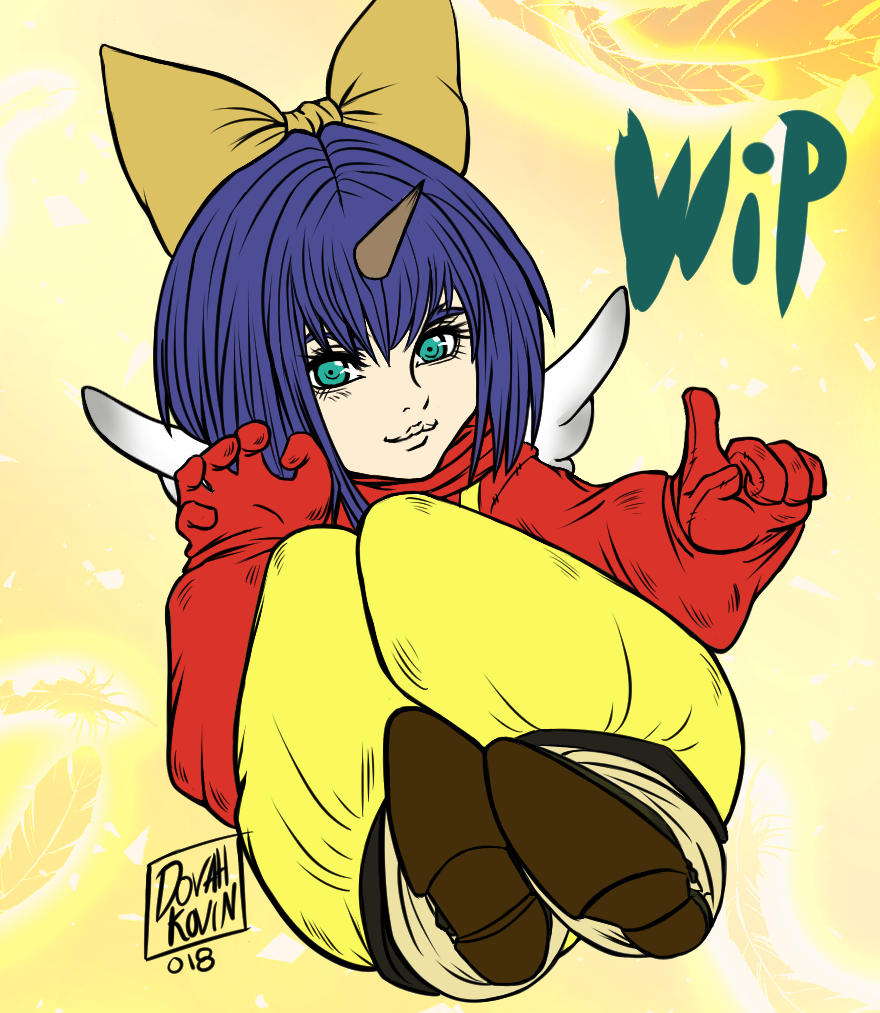 Dovahkovin Working On Little Eiko Carol Fanart, My - Twitter (880x1013), Png Download