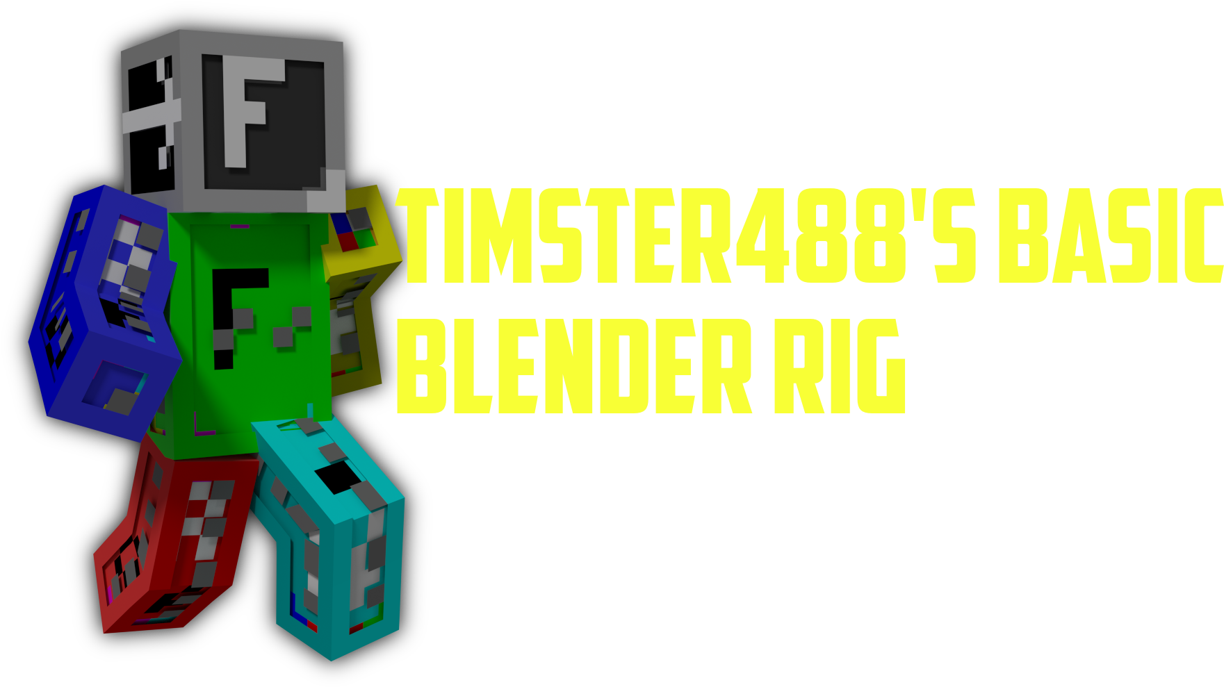 Basic Minecraft Character Rig For Blender [1 - Minecraft Rig Blender 1.8 (1920x1080), Png Download