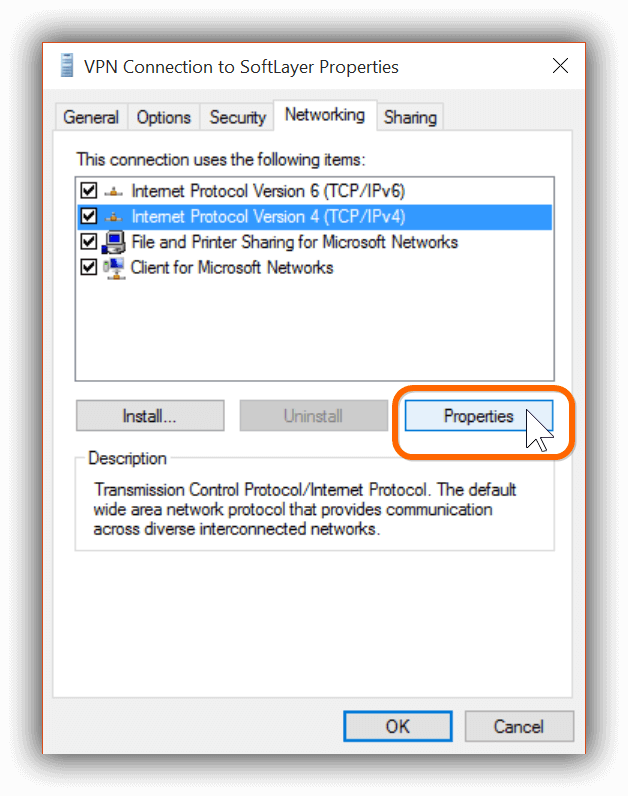 How To Enable Split Tunneling On Windows 10 Vpn Connections - Vpn Properties Windows 10 (628x796), Png Download