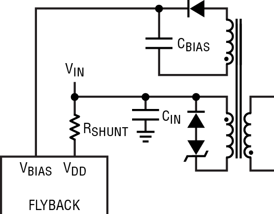 Isolated Flyback Third Winding Circuitry - Electronic Circuit (556x434), Png Download