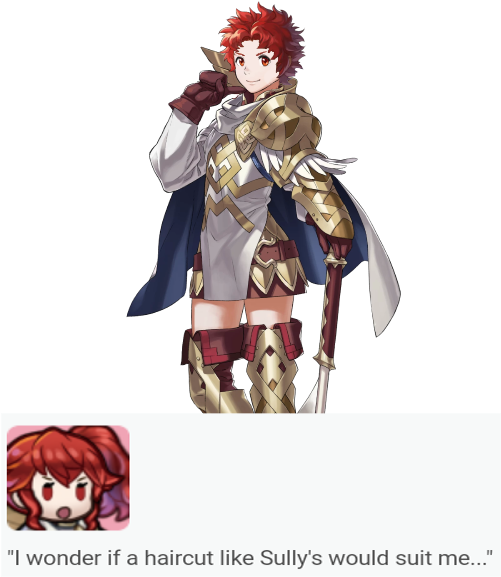 Humor"i Wonder If A Haircut Like Sully's Would Suit - Fire Emblem Heroes Commander Anna (500x600), Png Download