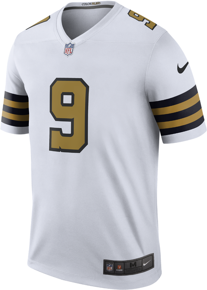Nike Nfl New Orleans Saints Color Rush Legend Men's - Drew Brees Color Rush Jersey (1000x1000), Png Download