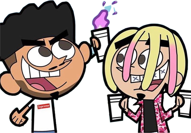 Cartoon Timmyturner Lilpump Freetoedit - Smokepurpp And Lil Pump (749x521), Png Download